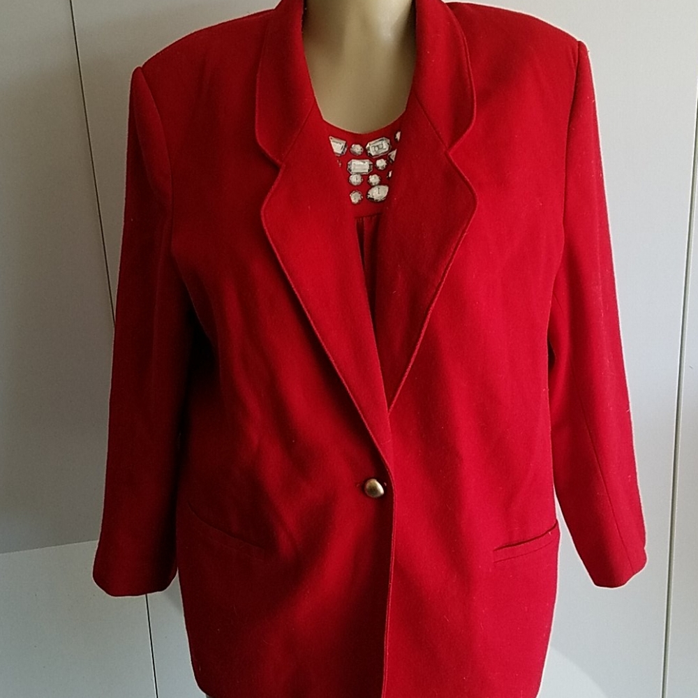 Plus Red blazer